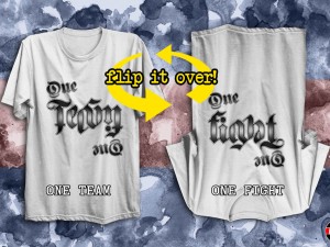 One Team One Fight, Ambigram (reads upside down) One Team One Fight, Ambigram (reads upside down)
