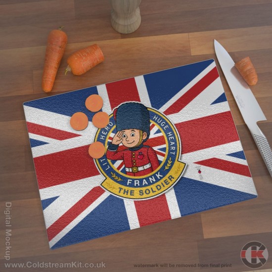 Frank The Soldier - Tempered Glass Chopping Board (3 sizes)