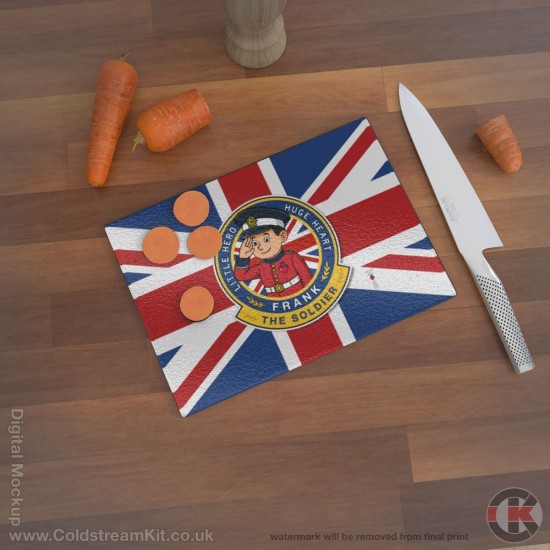 Frank The Soldier - Tempered Glass Chopping Board (3 sizes)