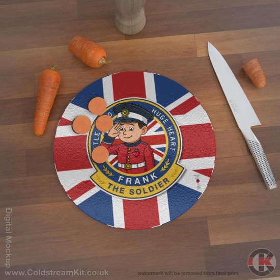 Frank The Soldier - Tempered Glass Chopping Board (3 sizes)