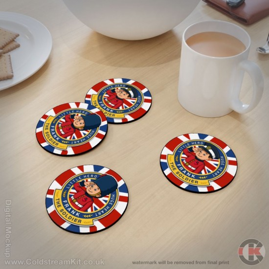 Frank The Soldier Hardwood Coasters, Square or Round, Pack of 4