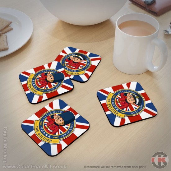 Frank The Soldier Hardwood Coasters, Square or Round, Pack of 4