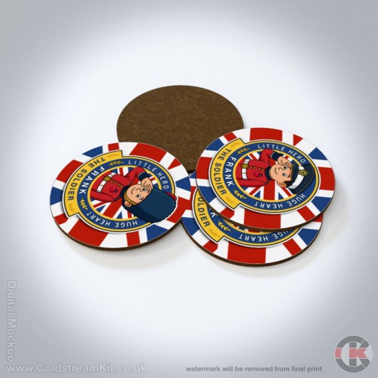 Frank The Soldier Hardwood Coasters, Square or Round, Pack of 4