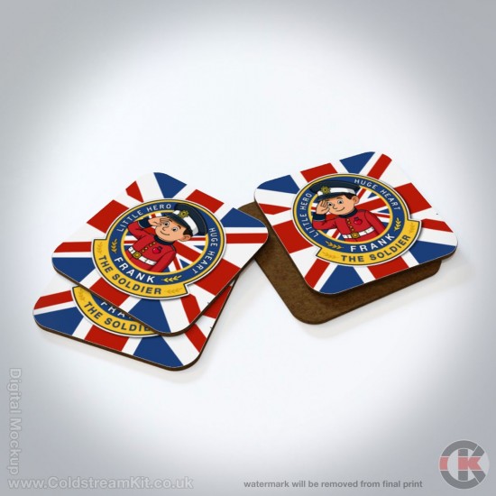 Frank The Soldier Hardwood Coasters, Square or Round, Pack of 4