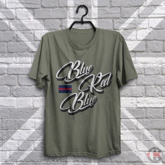 Blue Red Blue, 3D Logo T-Shirt