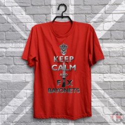 Keep Calm and Fix Bayonets - SA80/L85 Bayonet T-Shirt Keep Calm and Fix Bayonets - SA80/L85 Bayonet T-Shirt