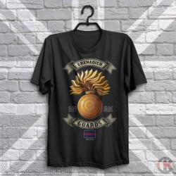 Retro Style (full colour) Grenadier Guards (Grenade) T-Shirt