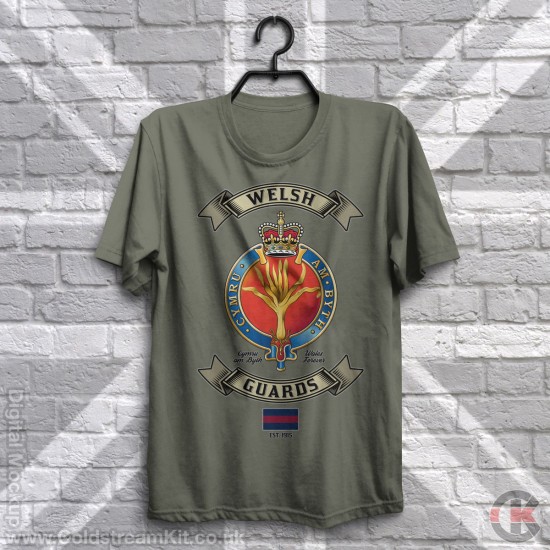 Retro Style (full colour) Welsh Guards T-Shirt