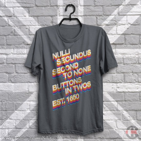 Retro 'Nulli Secundus - Buttons in Twos' Coldstream Guards T-Shirt