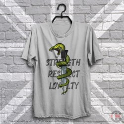 Snake (Serpent) around Bayonet, Strength - Respect - Loyalty, T-Shirt Snake (Serpent) around Bayonet, Strength - Respect - Loyalty, T-Shirt