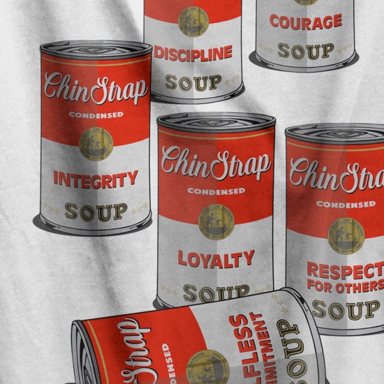 The Values of the British Army (Chin Strap Soup Design) T-Shirt