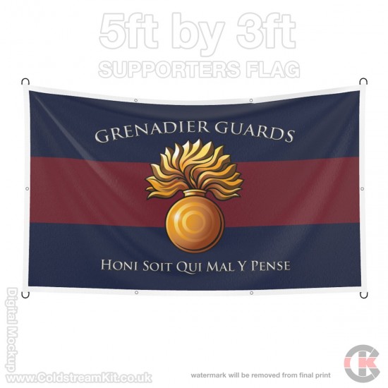 Grenadier Guards (Grenade), 5ft by 3ft Supporters Flag (Military Insignia)