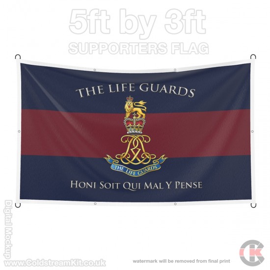 Life Guards, 5ft by 3ft Supporters Flag (Military Insignia)