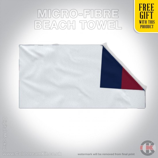 Grenadier Guards (Grenade), Blue Red Blue Towel 160cm by 80cm Microfibre Towel with FREE GIFT!