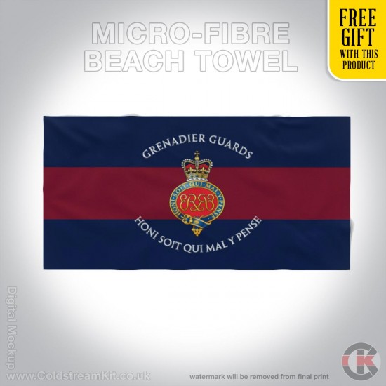 Grenadier Guards (Cypher), Blue Red Blue Towel 160cm by 80cm Microfibre Towel with FREE GIFT!