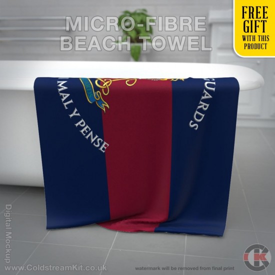 The Life Guards, Blue Red Blue Towel 160cm by 80cm Microfibre Towel with FREE GIFT!