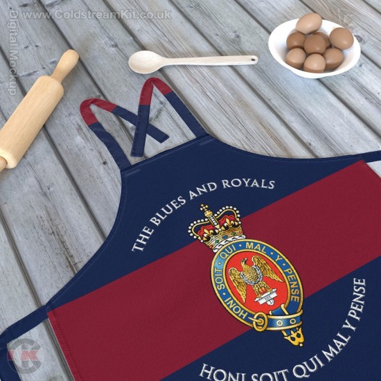 The Blues and Royals, Full Colour Print, Blue Red Blue Apron (Adult size)