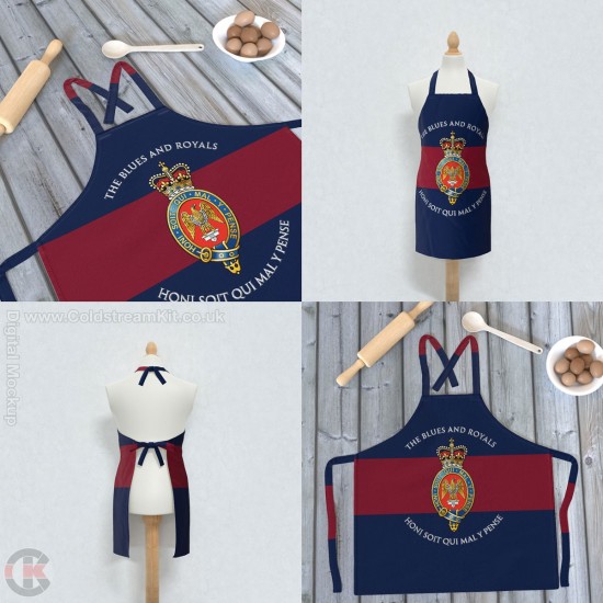 The Blues and Royals, Full Colour Print, Blue Red Blue Apron (Adult size)