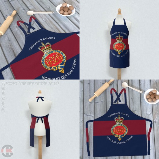 Grenadier Guards (Cypher), Full Colour Print, Blue Red Blue Apron (Adult size)