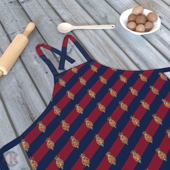 The Blues and Royals, Lined Full Colour Print, Blue Red Blue Apron (Adult size)