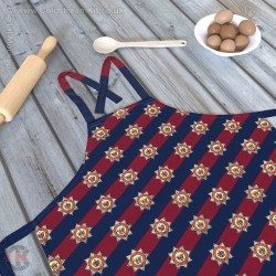 The Household Division, Lined Full Colour Print, Blue Red Blue Apron (Adult size)