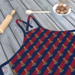 The Life Guards, Lined Full Colour Print, Blue Red Blue Apron (Adult size)