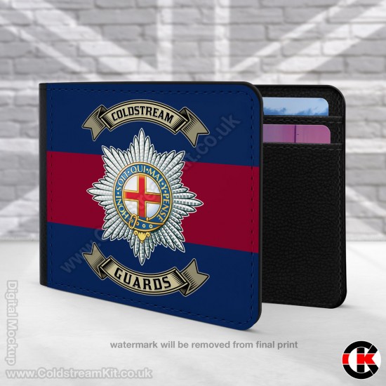 Coldstream Guards, Blue Red Blue,  2 Fold Faux Leather Wallet