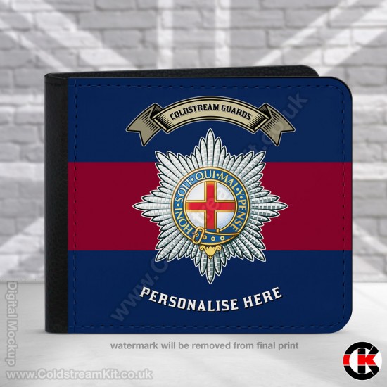Coldstream Guards, Blue Red Blue,  2 Fold Faux Leather Wallet