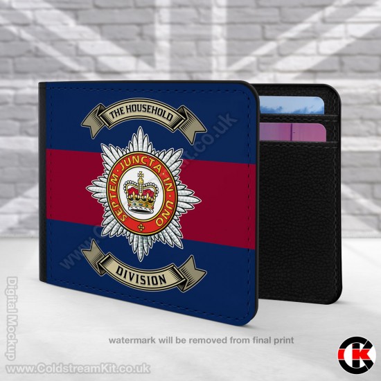 Household Division, Blue Red Blue,  2 Fold Faux Leather Wallet