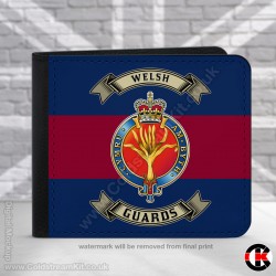 Welsh Guards, Blue Red Blue,  2 Fold Faux Leather Wallet Welsh Guards, Blue Red Blue,  2 Fold Faux Leather Wallet