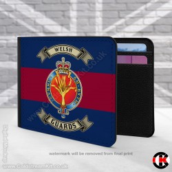 Welsh Guards, Blue Red Blue,  2 Fold Faux Leather Wallet Welsh Guards, Blue Red Blue,  2 Fold Faux Leather Wallet
