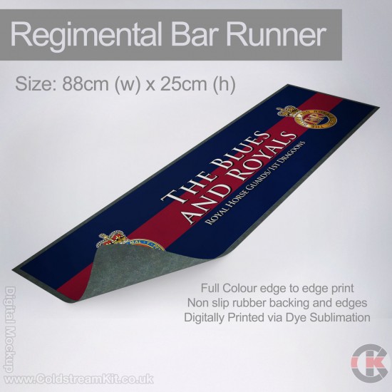 The Blues and Royals Blue Red Blue Bar Runner (Large) 88cm by 25cm
