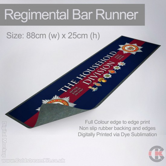 The Household Division Blue Red Blue Bar Runner (Large) 88cm by 25cm