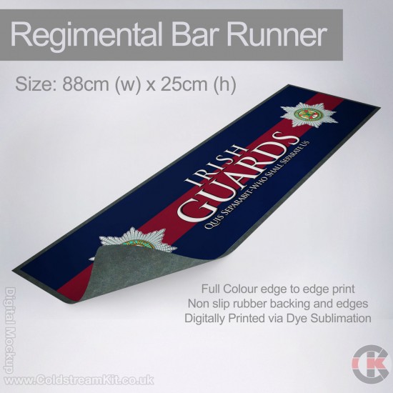 Irish Guards Blue Red Blue Bar Runner (Large) 88cm by 25cm