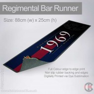 Blues and Royals 1969 Blue Red Blue Bar Runner (Large) 88cm by 25cm