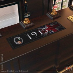 Bearskin Blue Red Blue Bar Runner, Welsh Guards 1650 (Large) 88cm by 25cm Bearskin Blue Red Blue Bar Runner, Welsh Guards 1650 (Large) 88cm by 25cm