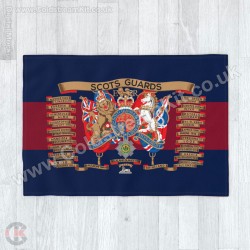 Scots Guards Battle Honours Blanket, Full Colour Emblazon Print, Microfleece 175cm by 120cm Scots Guards Battle Honours Blanket, Full Colour Emblazon Print, Microfleece 175cm by 120cm