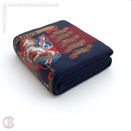 Welsh Guards Battle Honours Blanket, Full Colour Emblazon Print, Microfleece 175cm by 120cm