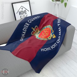 Grenadier Guards Large Blanket (Cypher), Full Colour Print, Blue Red Blue Microfleece 175cm by 120cm Grenadier Guards Large Blanket (Cypher), Full Colour Print, Blue Red Blue Microfleece 175cm by 120cm