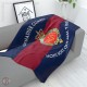 Grenadier Guards Large Blanket (Cypher), Full Colour Print, Blue Red Blue Microfleece 175cm by 120cm