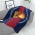 Grenadier Guards Large Blanket (Grenade), Full Colour Print, Blue Red Blue Microfleece 175cm by 120cm