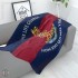 The Life Guards Large Blanket, Full Colour Print, Blue Red Blue Microfleece 175cm by 120cm