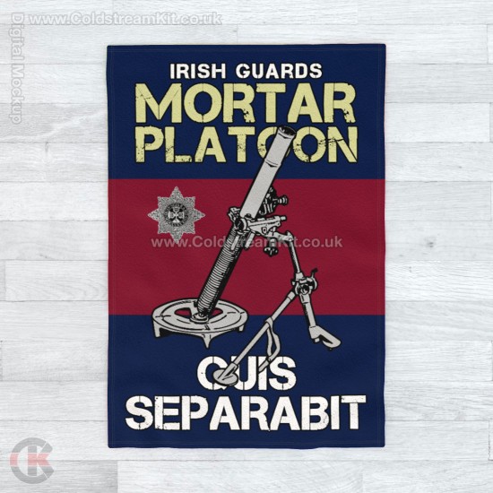 Irish Guards Mortar Platoon Large Blanket, Full Colour Print, Microfleece 175cm by 120cm