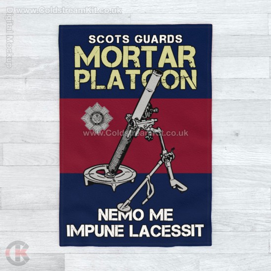 Scots Guards Mortar Platoon Large Blanket, Full Colour Print, Microfleece 175cm by 120cm