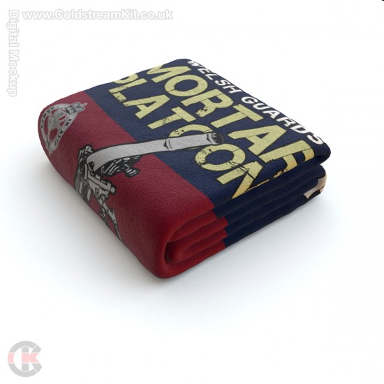 Welsh Guards Mortar Platoon Large Blanket, Full Colour Print, Microfleece 175cm by 120cm