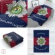 Scots Guards Large Blanket, Full Colour Print, Blue Red Blue Microfleece 175cm by 120cm