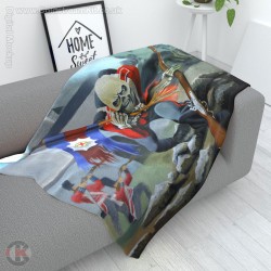Coldstream Guards Large Blanket, Up Guards and at 'Em! Microfleece 175cm by 120cm Coldstream Guards Large Blanket, Up Guards and at 'Em! Microfleece 175cm by 120cm