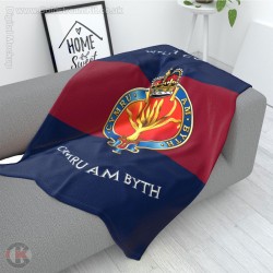 Welsh Guards Large Blanket, Full Colour Print, Blue Red Blue Microfleece 175cm by 120cm Welsh Guards Large Blanket, Full Colour Print, Blue Red Blue Microfleece 175cm by 120cm