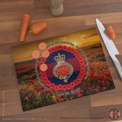 Grenadier Guards (Cypher) 'Lest We Forget' Glass Chopping Board (3 sizes), Poppies Design Grenadier Guards (Cypher) 'Lest We Forget' Glass Chopping Board (3 sizes), Poppies Design