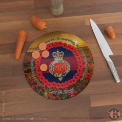 Grenadier Guards (Cypher) 'Lest We Forget' Glass Chopping Board (3 sizes), Poppies Design Grenadier Guards (Cypher) 'Lest We Forget' Glass Chopping Board (3 sizes), Poppies Design